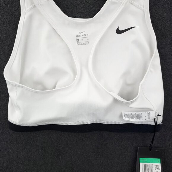 Nike Swoosh Sports Bra Medium Support Dri-Fit White Stretch Women's XL NWT - Picture 13 of 13